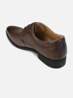 Louis Philippe Men Brown Solid Leather Formal Oxfords