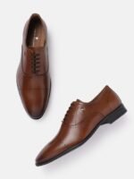 Louis Philippe Men Leather Perforated Formal Oxfords