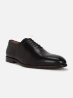 Louis Philippe Men Leather Round Toe Oxfords