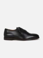 Louis Philippe Men Leather Round Toe Oxfords