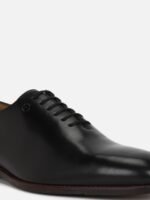 Louis Philippe Men Leather Round Toe Oxfords