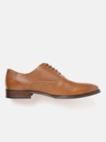 Louis Philippe Men Tan Brown Solid Leather Formal Oxford Shoes