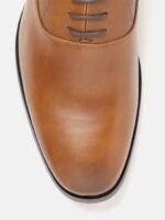 Louis Philippe Men Tan Brown Solid Leather Formal Oxford Shoes