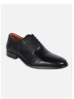 Louis Philippe Men Textured Leather Formal Oxfords