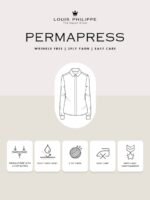 Louis Philippe Permapress Long Sleeves Pure Cotton Wrinkle Free Formal Shirt