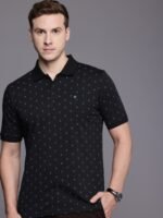 Louis Philippe Printed Polo Collar Pure Cotton T-shirt