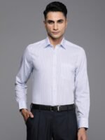 Louis Philippe Pure Cotton Classic Fit Striped Formal Shirt