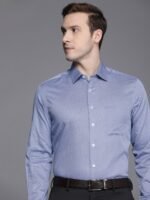 Louis Philippe Slim Fit Printed Pure Cotton Formal Shirt