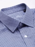 Louis Philippe Slim Fit Printed Pure Cotton Formal Shirt