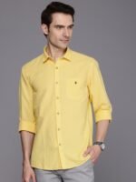 Louis Philippe Sport Cotton Linen Slim Fit Opaque Casual Shirt