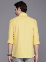Louis Philippe Sport Cotton Linen Slim Fit Opaque Casual Shirt