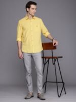 Louis Philippe Sport Cotton Linen Slim Fit Opaque Casual Shirt
