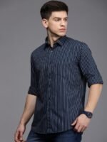 Louis Philippe Sport Men Pure Cotton Slim Fit Striped Casual Shirt