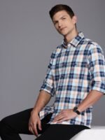 Louis Philippe Sport Pure Cotton Slim Fit Opaque Checked Casual Shirt