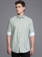 Louis Philippe Sport Pure Cotton Slim Fit Opaque Printed Casual Shirt