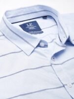 Louis Philippe Sport Striped Super Slim Fit Pure Cotton Shirt