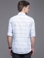 Louis Philippe Sport Striped Super Slim Fit Pure Cotton Shirt