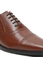 LOUIS STITCH Men Perforated Premium Leather Formal Oxfords Shoes