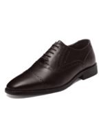 LOUIS STITCH Men Perforated Premium Leather Formal Oxfords Shoes