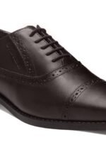 LOUIS STITCH Men Perforated Premium Leather Formal Oxfords Shoes