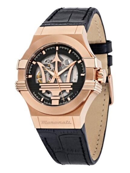 Maserati Men Gold & Black Analogue Watch