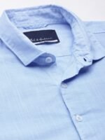 Mast & Harbour Men Blue & White Ombre Dyed Casual Pure Cotton Sustainable Shirt