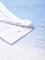 Mast & Harbour Men Blue & White Ombre Dyed Casual Pure Cotton Sustainable Shirt