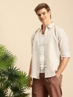 Mast & Harbour Men Premium Slim Fit Textured Casual Shirt