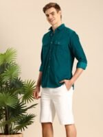 Mast & Harbour Men Standard Corduroy Pure Cotton Casual Shirt