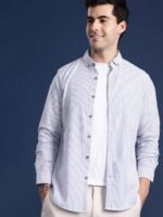 Mast & Harbour Men Striped Pure Cotton Casual Shirt