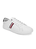 Mast & Harbour Men White Striped Sneakers