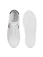 Mast & Harbour Men White Striped Sneakers