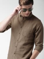 Mast & Harbour Slim Fit Cotton Linen Sustainable Shirt