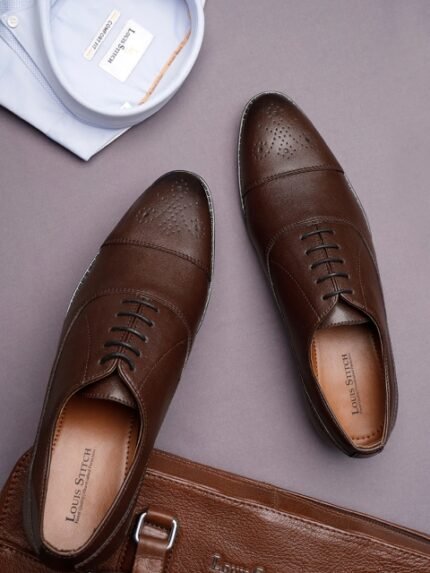 Men Leatherette Derby Formal Shoes