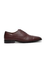 Men Rosewood Leatherette Derby Formal Shoes