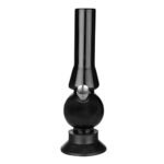 METIER® 8'' Acrylic Mini Waterpipe Bong, Portable Hookah, Smoking Pipe (Opaque Black Color)