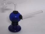 MFT 4 INCH Transparent Blue BUBLER Smoking Weed HANDPIPE Glass Bong Funnel Oil Burner Hand Blue Pipe