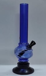 MFT 8 inch Smoking Transparent Acrylic Water Bong, Portable Hookah Bongs (Blue)