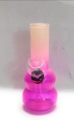 MFTONLINE 5 INCH Coloured Pink Glass Water Bong Smoking Weed