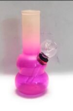 MFTONLINE 5 INCH Coloured Pink Glass Water Bong Smoking Weed