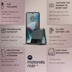 Motorola razr 40 (Sage Green, 8GB RAM, 256GB Storage) | External AMOLED Display | 6.9" AMOLED 144Hz Display | 64MP Main Camera | Android 13