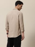 Mr Bowerbird Pure Linen Tailored Fit Opaque Casual Shirt