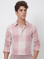 Mufti Slim Fit Tartan Checked Casual Cotton Shirt