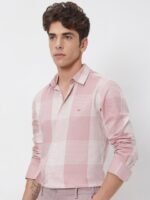 Mufti Slim Fit Tartan Checked Casual Cotton Shirt