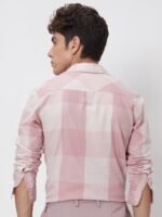 Mufti Slim Fit Tartan Checked Casual Cotton Shirt