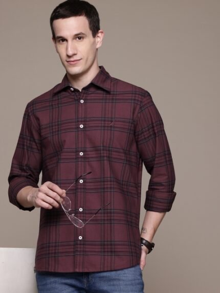 Nautica Checked Pure Cotton Shirt