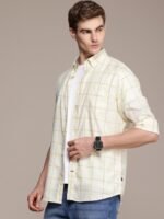 Nautica Pure Cotton Classic Fit Opaque Checked Casual Shirt