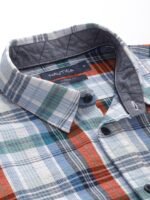 Nautica Pure Cotton Classic Seersucker Checked Casual Shirt