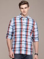 Nautica Pure Cotton Classic Seersucker Checked Casual Shirt