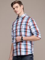 Nautica Pure Cotton Classic Seersucker Checked Casual Shirt